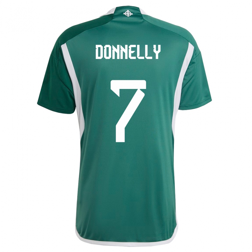 Dzieci Irlandia Północna Caolan Donnelly #7 Zielony Domowa Koszulka 24-26 Koszulki Klubowe