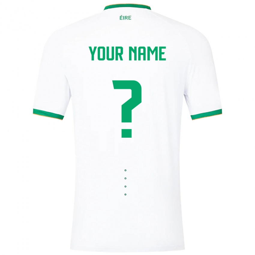 Dzieci Irlandia Twoje Imię #0 Biały Wyjazdowa Koszulka 24-26 Koszulki Klubowe