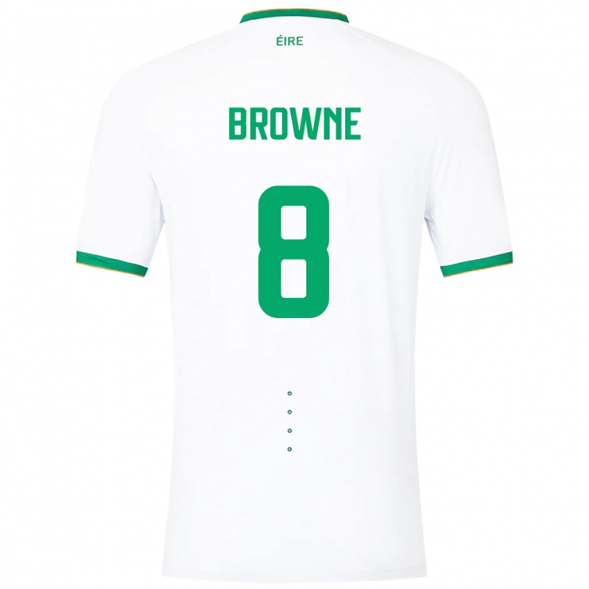 Dzieci Irlandia Alan Browne #8 Biały Wyjazdowa Koszulka 24-26 Koszulki Klubowe