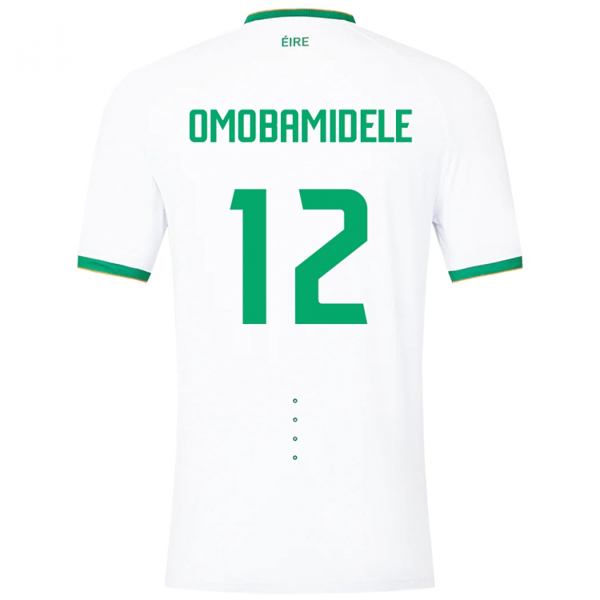 Dzieci Irlandia Andrew Omobamidele #12 Biały Wyjazdowa Koszulka 24-26 Koszulki Klubowe