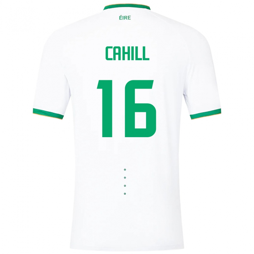 Dzieci Irlandia Killian Cahill #16 Biały Wyjazdowa Koszulka 24-26 Koszulki Klubowe