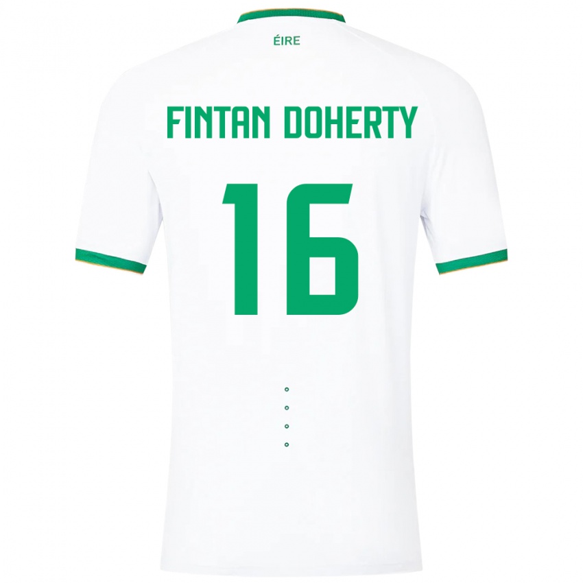 Dzieci Irlandia Fintan Doherty #16 Biały Wyjazdowa Koszulka 24-26 Koszulki Klubowe