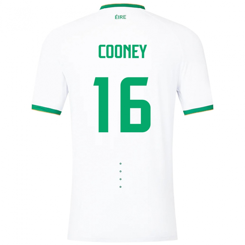 Dzieci Irlandia Oisin Cooney #16 Biały Wyjazdowa Koszulka 24-26 Koszulki Klubowe