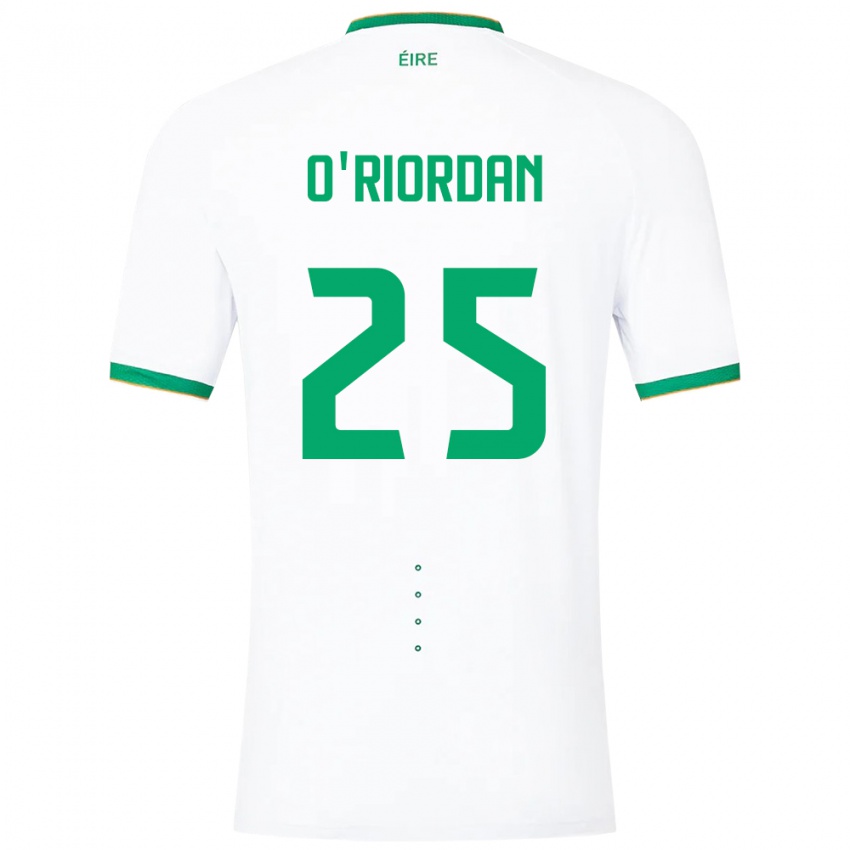 Dzieci Irlandia Claire O'riordan #25 Biały Wyjazdowa Koszulka 24-26 Koszulki Klubowe