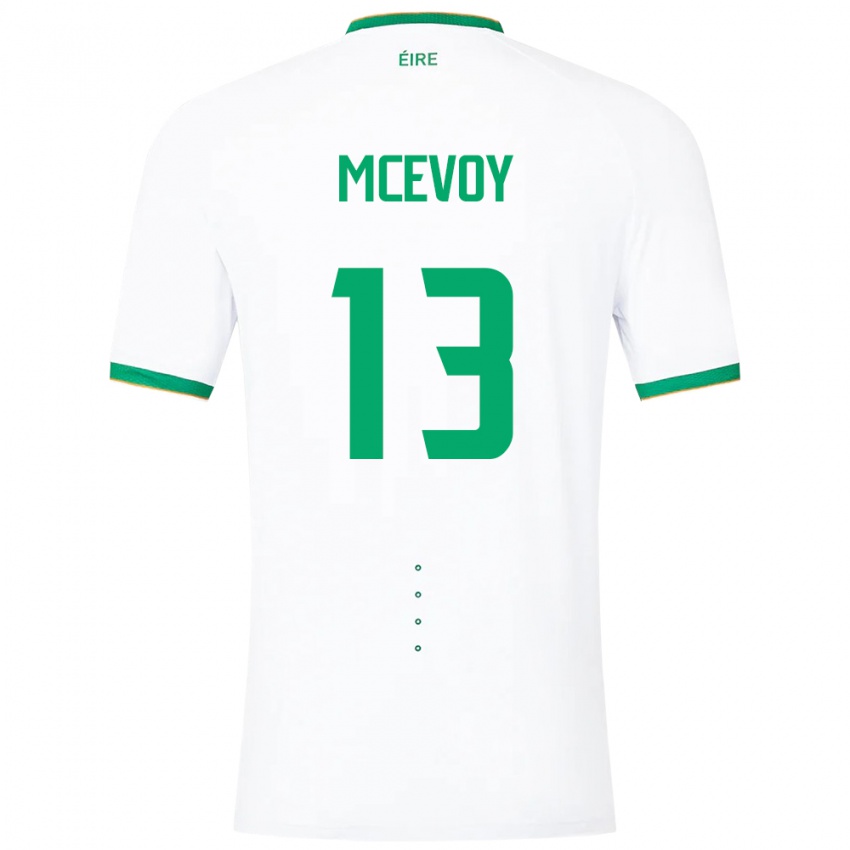 Dzieci Irlandia Alannah Mcevoy #13 Biały Wyjazdowa Koszulka 24-26 Koszulki Klubowe