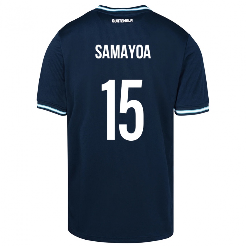 Dzieci Gwatemala Giselle Samayoa #15 Niebieski Wyjazdowa Koszulka 24-26 Koszulki Klubowe