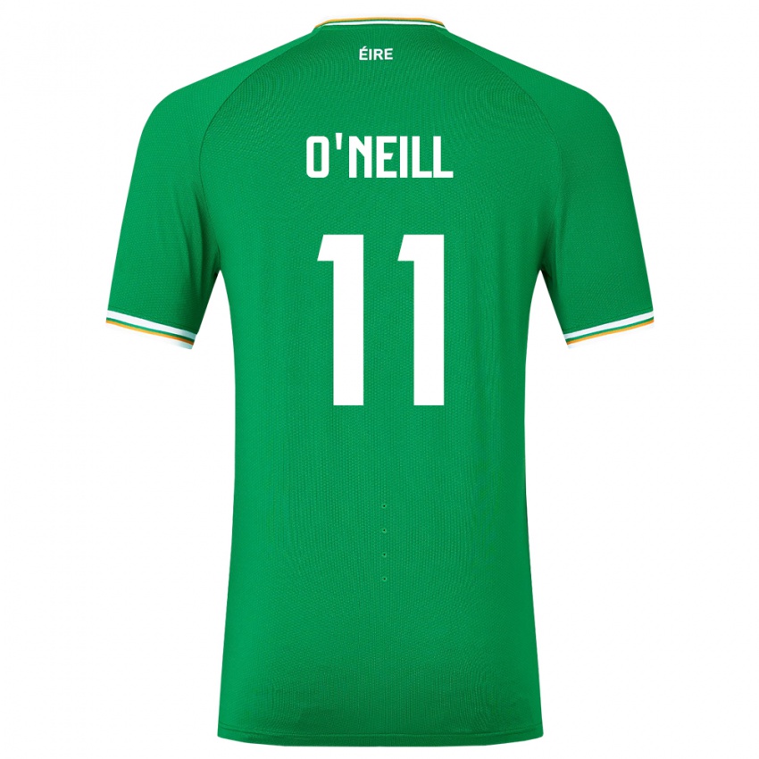 Męski Irlandia Ollie O'neill #11 Zielony Domowa Koszulka 24-26 Koszulki Klubowe