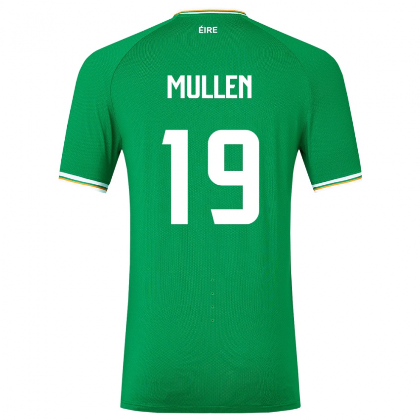Męski Irlandia Senan Mullen #19 Zielony Domowa Koszulka 24-26 Koszulki Klubowe