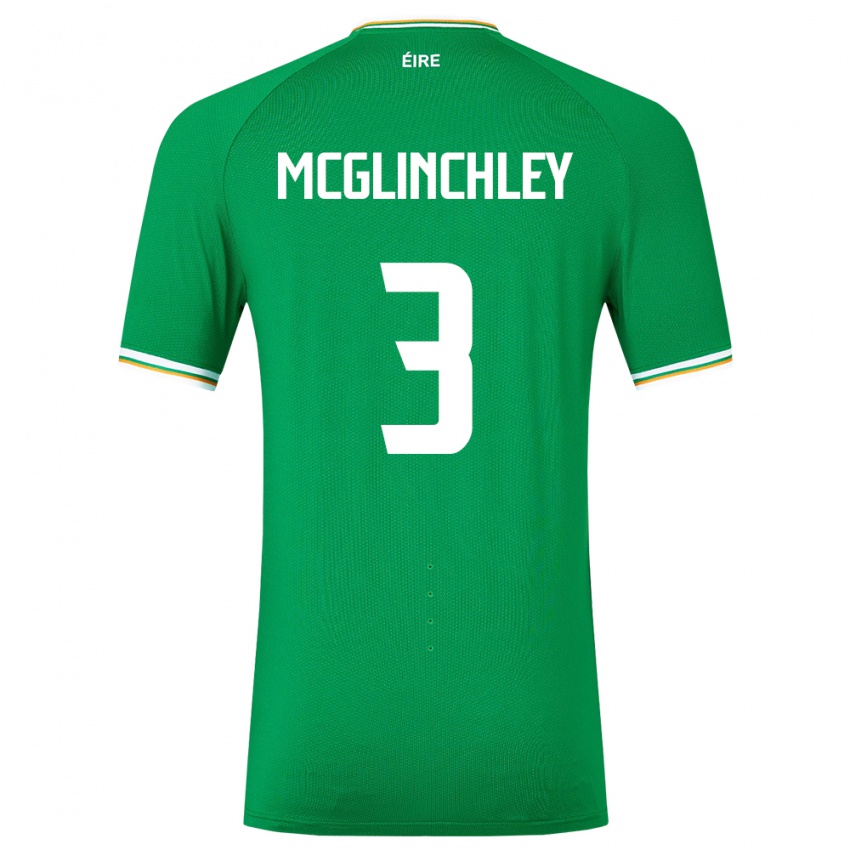 Męski Irlandia Harry Mcglinchley #3 Zielony Domowa Koszulka 24-26 Koszulki Klubowe