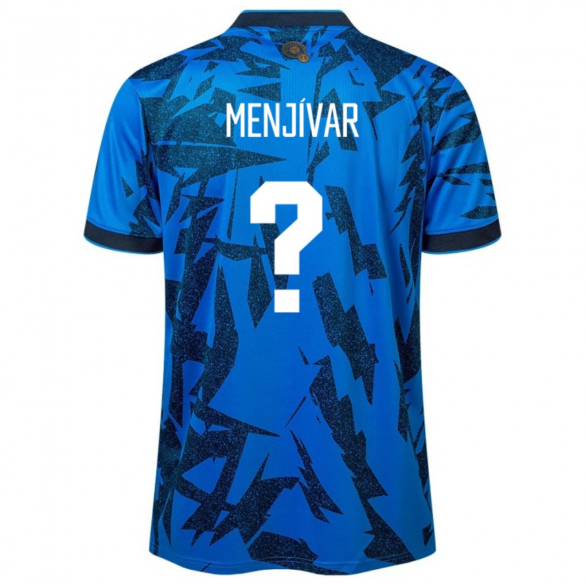 Męski Salwador Leonardo Menjívar #0 Niebieski Domowa Koszulka 24-26 Koszulki Klubowe