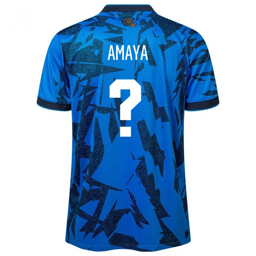 Męski Salwador Bryan Amaya #0 Niebieski Domowa Koszulka 24-26 Koszulki Klubowe