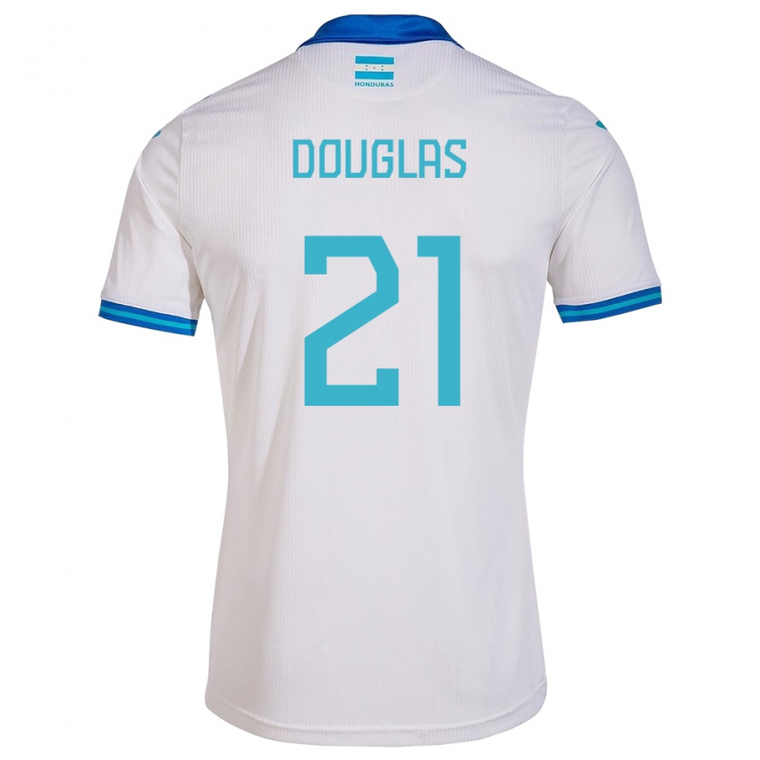 Męski Honduras Douglas Martínez #21 Biały Domowa Koszulka 24-26 Koszulki Klubowe