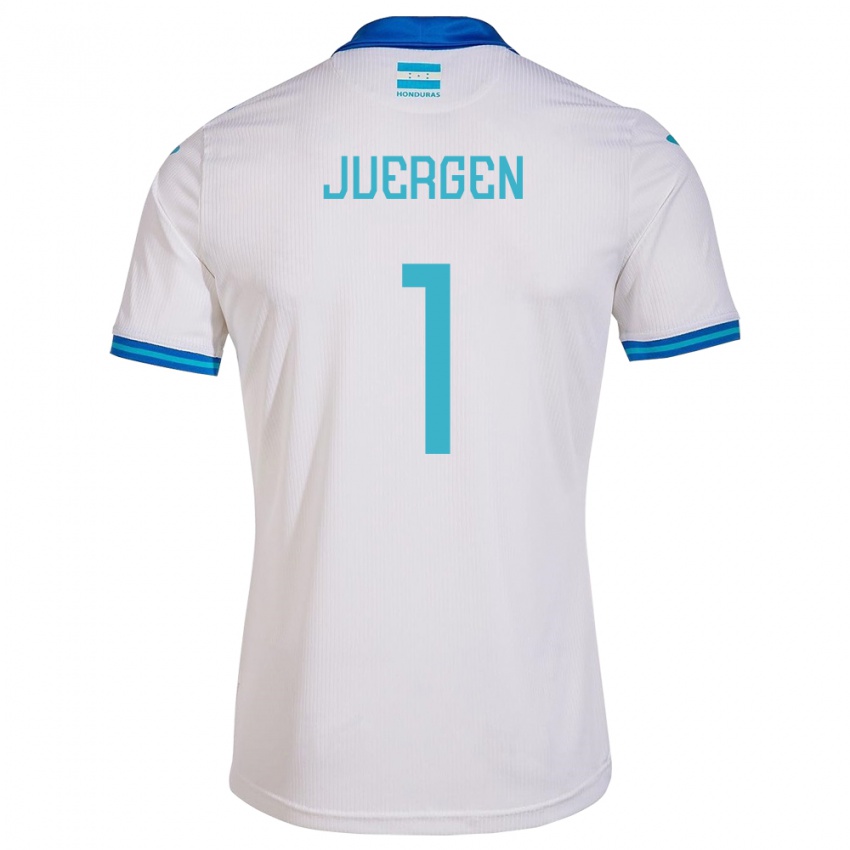 Męski Honduras Juergen García #1 Biały Domowa Koszulka 24-26 Koszulki Klubowe