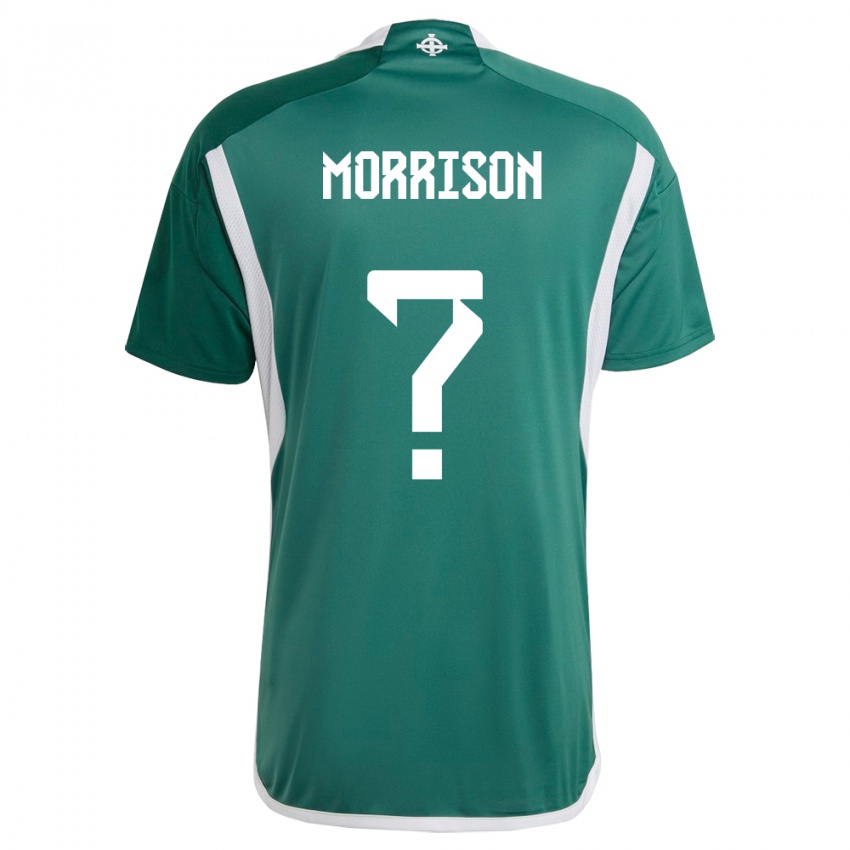 Męski Irlandia Północna Kieran Morrison #0 Zielony Domowa Koszulka 24-26 Koszulki Klubowe