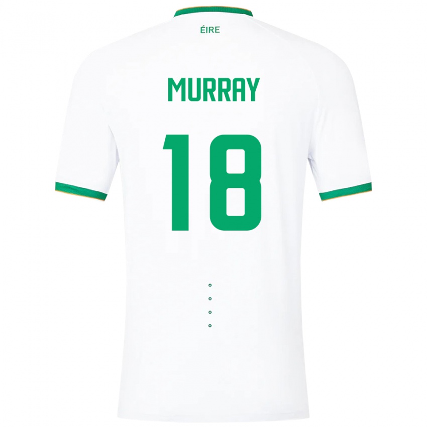 Męski Irlandia Matthew Murray #18 Biały Wyjazdowa Koszulka 24-26 Koszulki Klubowe