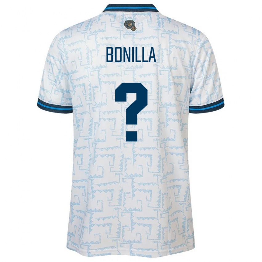 Męski Salwador Nelson Bonilla #0 Biały Wyjazdowa Koszulka 24-26 Koszulki Klubowe