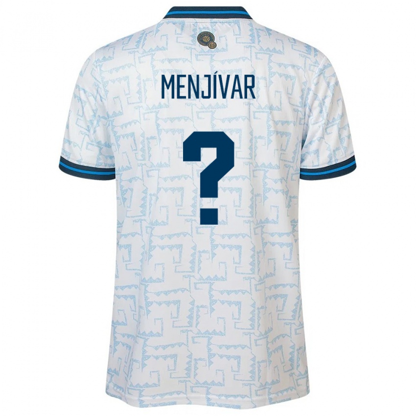 Męski Salwador Leonardo Menjívar #0 Biały Wyjazdowa Koszulka 24-26 Koszulki Klubowe