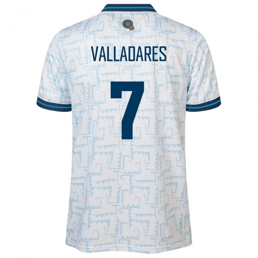 Męski Salwador Jefferson Valladares #7 Biały Wyjazdowa Koszulka 24-26 Koszulki Klubowe