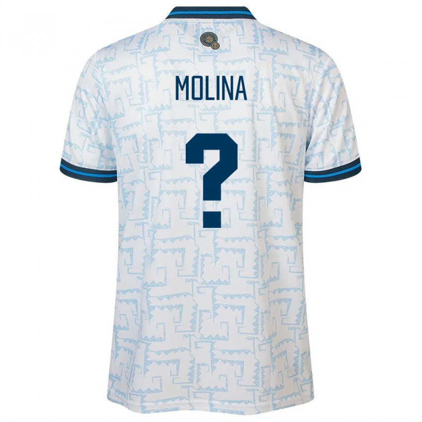 Męski Salwador William Molina #0 Biały Wyjazdowa Koszulka 24-26 Koszulki Klubowe