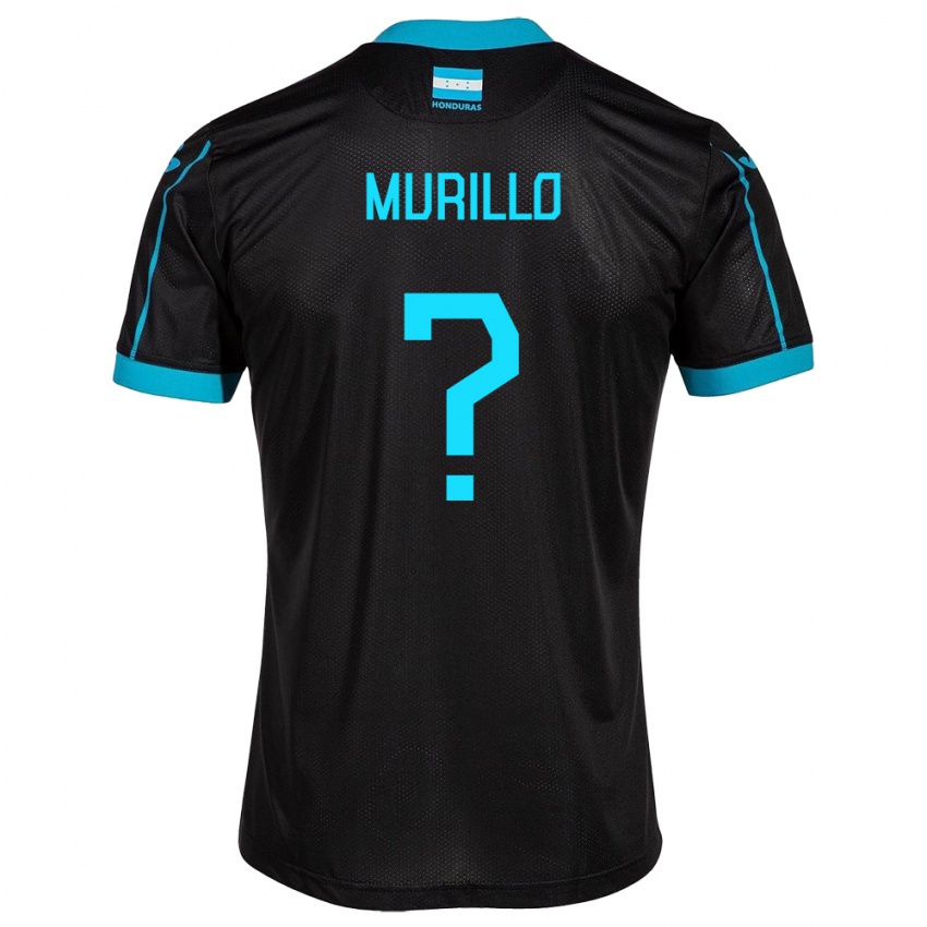 Męski Honduras Maria Murillo #0 Czarny Wyjazdowa Koszulka 24-26 Koszulki Klubowe