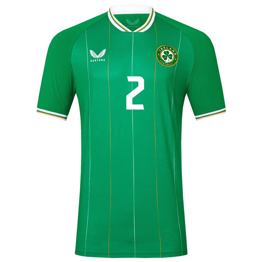 Kobiety Irlandia Matt Doherty #2 Zielony Domowa Koszulka 24-26 Koszulki Klubowe