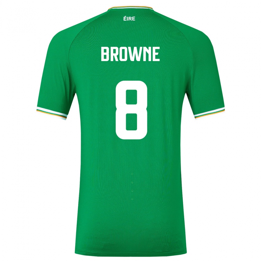 Kobiety Irlandia Alan Browne #8 Zielony Domowa Koszulka 24-26 Koszulki Klubowe