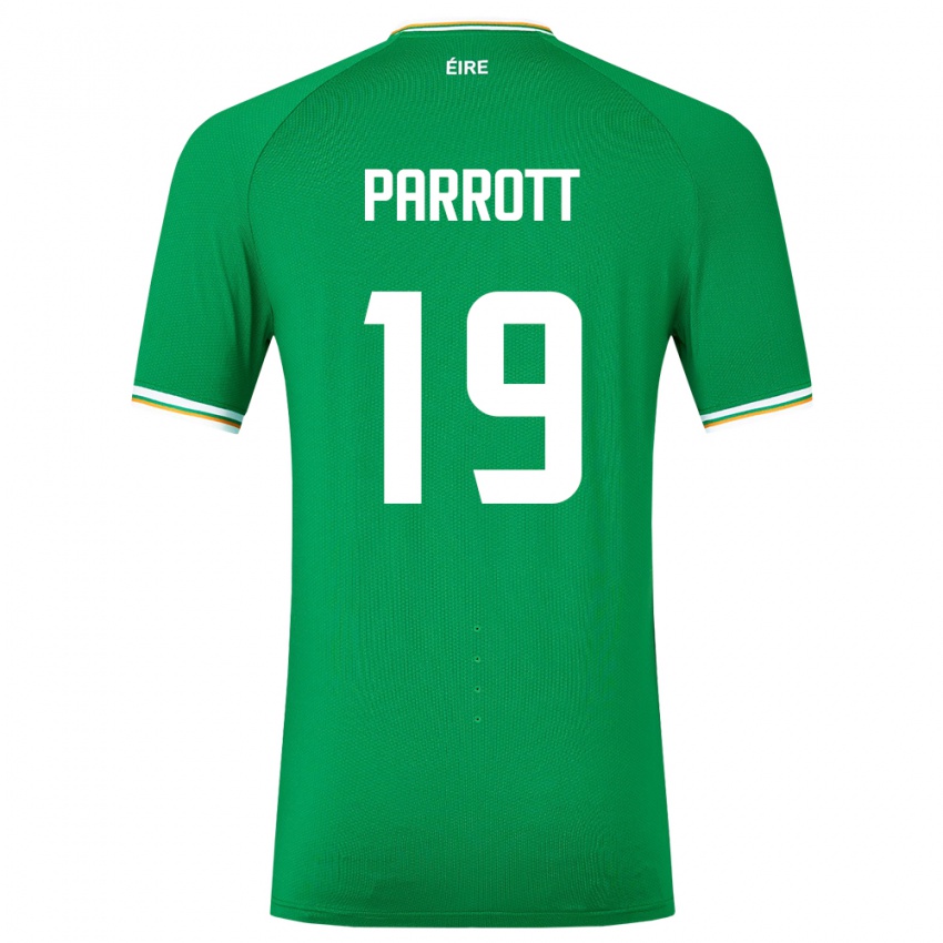 Kobiety Irlandia Troy Parrott #19 Zielony Domowa Koszulka 24-26 Koszulki Klubowe