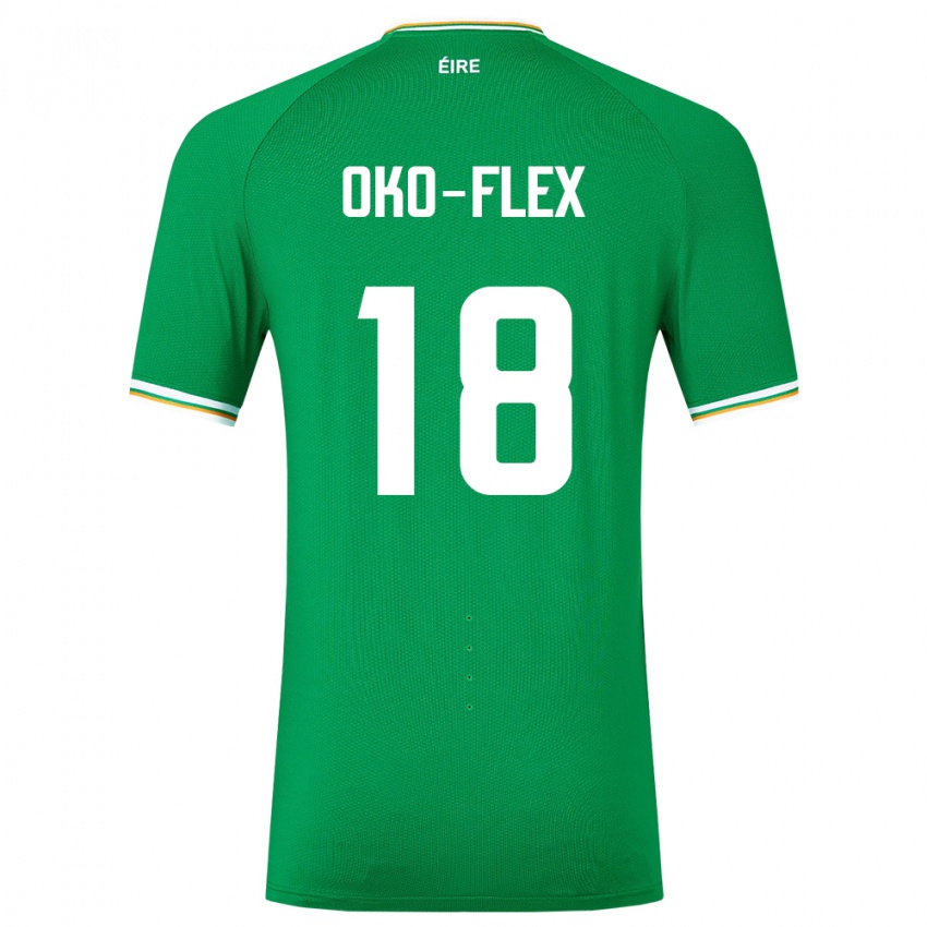 Kobiety Irlandia Armstrong Oko-Flex #18 Zielony Domowa Koszulka 24-26 Koszulki Klubowe