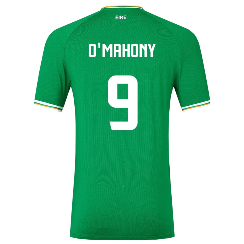 Kobiety Irlandia Mark O'mahony #9 Zielony Domowa Koszulka 24-26 Koszulki Klubowe