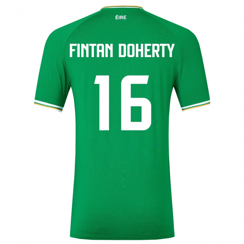 Kobiety Irlandia Fintan Doherty #16 Zielony Domowa Koszulka 24-26 Koszulki Klubowe