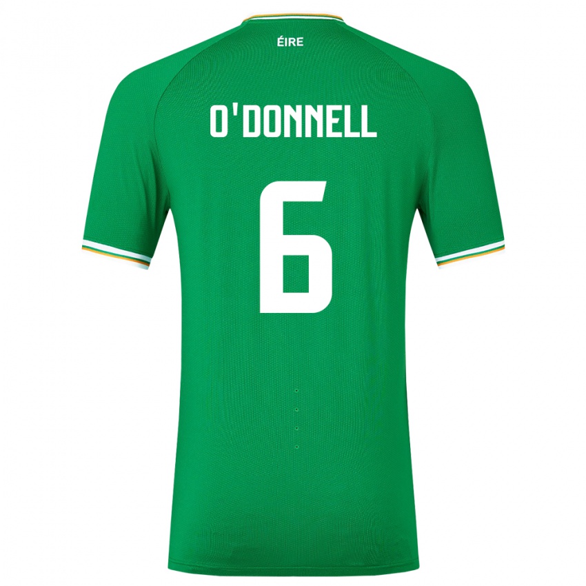 Kobiety Irlandia Luke O'donnell #6 Zielony Domowa Koszulka 24-26 Koszulki Klubowe