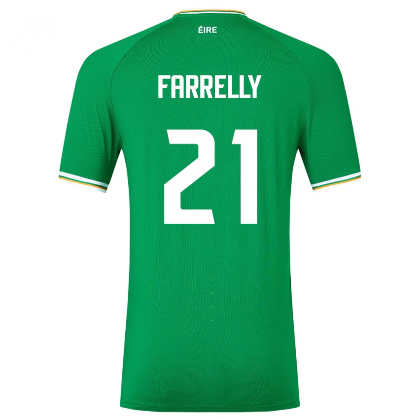 Kobiety Irlandia Sinead Farrelly #21 Zielony Domowa Koszulka 24-26 Koszulki Klubowe