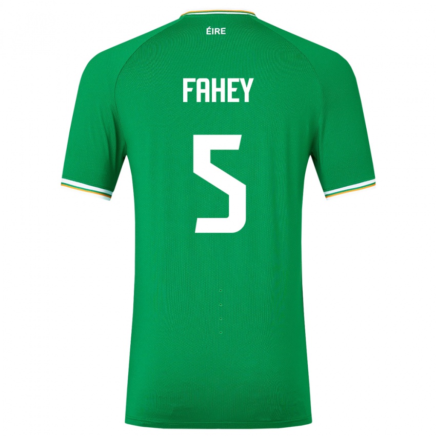 Kobiety Irlandia Niamh Fahey #5 Zielony Domowa Koszulka 24-26 Koszulki Klubowe