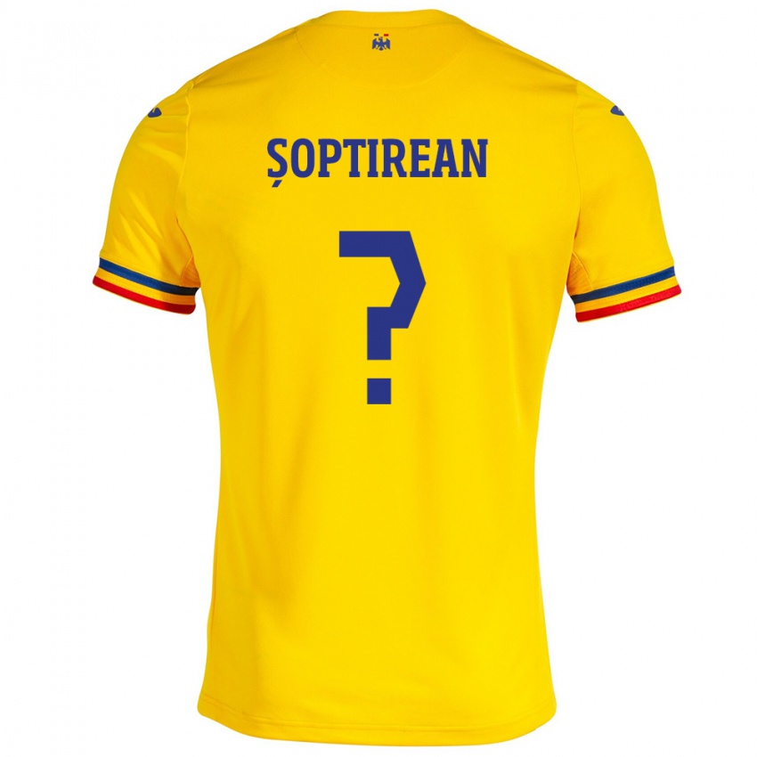 Kobiety Rumunia Dominik Șoptirean #0 Żółty Domowa Koszulka 24-26 Koszulki Klubowe