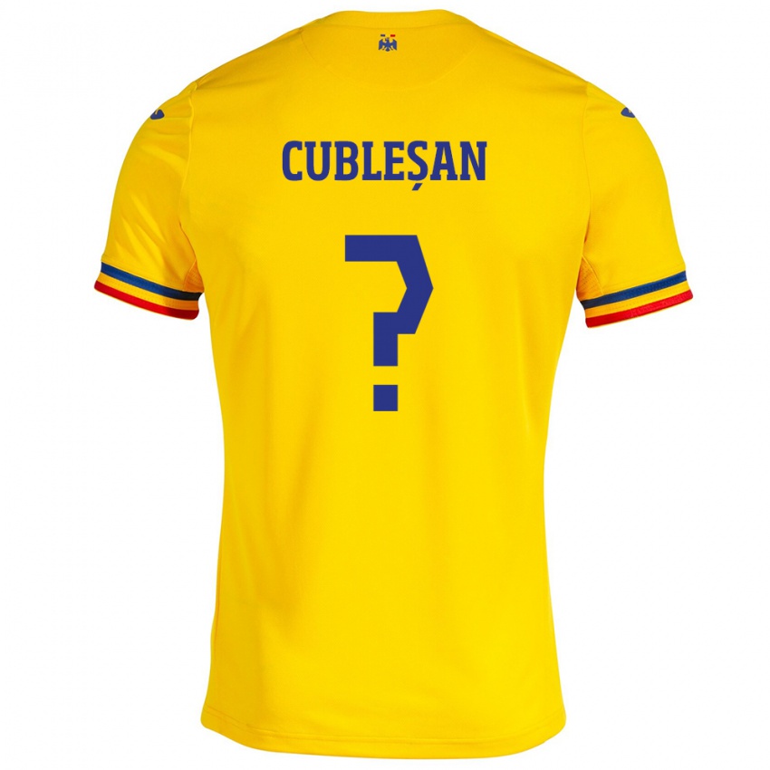 Kobiety Rumunia Andrei Cubleșan #0 Żółty Domowa Koszulka 24-26 Koszulki Klubowe