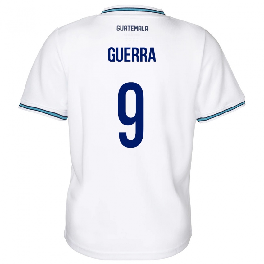 Kobiety Gwatemala Oseas Guerra #9 Biały Domowa Koszulka 24-26 Koszulki Klubowe