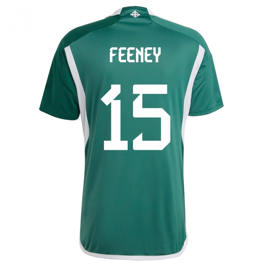 Kobiety Irlandia Północna George Feeney #15 Zielony Domowa Koszulka 24-26 Koszulki Klubowe