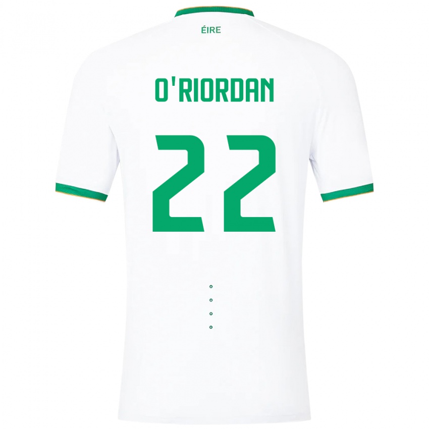 Kobiety Irlandia Connor O'riordan #22 Biały Wyjazdowa Koszulka 24-26 Koszulki Klubowe