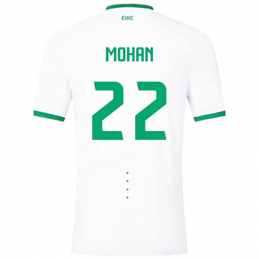 Kobiety Irlandia Stephen Mohan #22 Biały Wyjazdowa Koszulka 24-26 Koszulki Klubowe