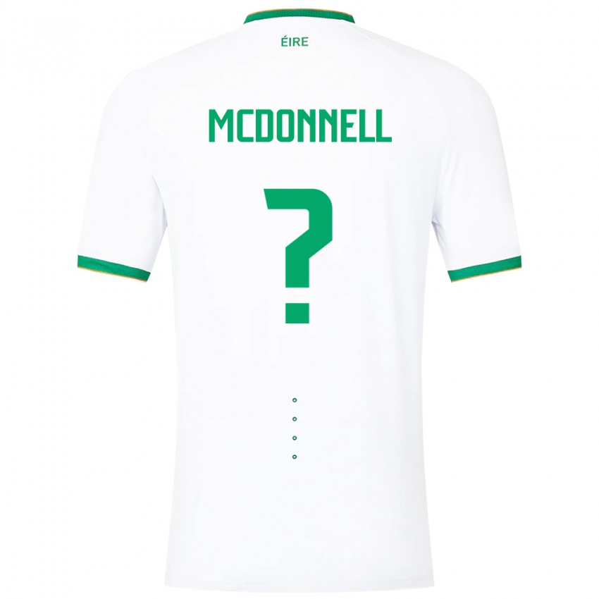 Kobiety Irlandia Grady Mcdonnell #0 Biały Wyjazdowa Koszulka 24-26 Koszulki Klubowe