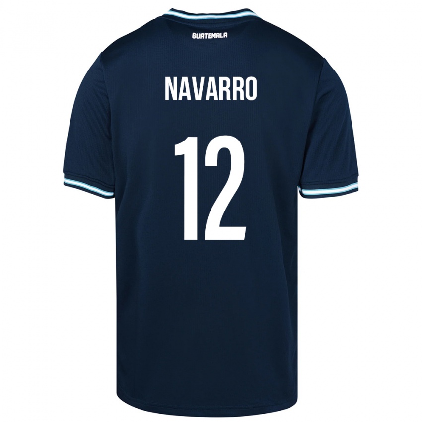 Kobiety Gwatemala Kenderson Navarro #12 Niebieski Wyjazdowa Koszulka 24-26 Koszulki Klubowe