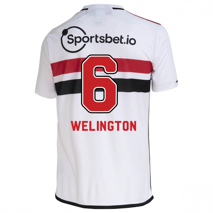 Dzieci Welington #6 Biały Domowa Koszulka 2023/24 Koszulki Klubowe