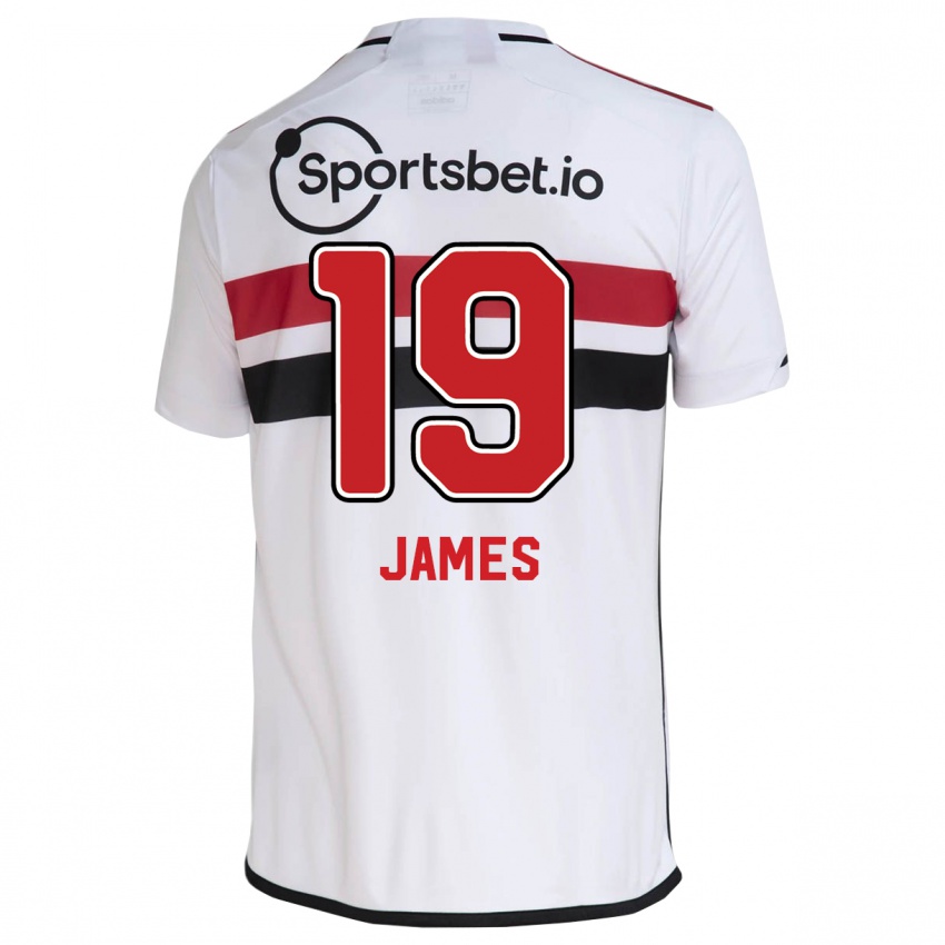 Dzieci James Rodríguez #19 Biały Domowa Koszulka 2023/24 Koszulki Klubowe