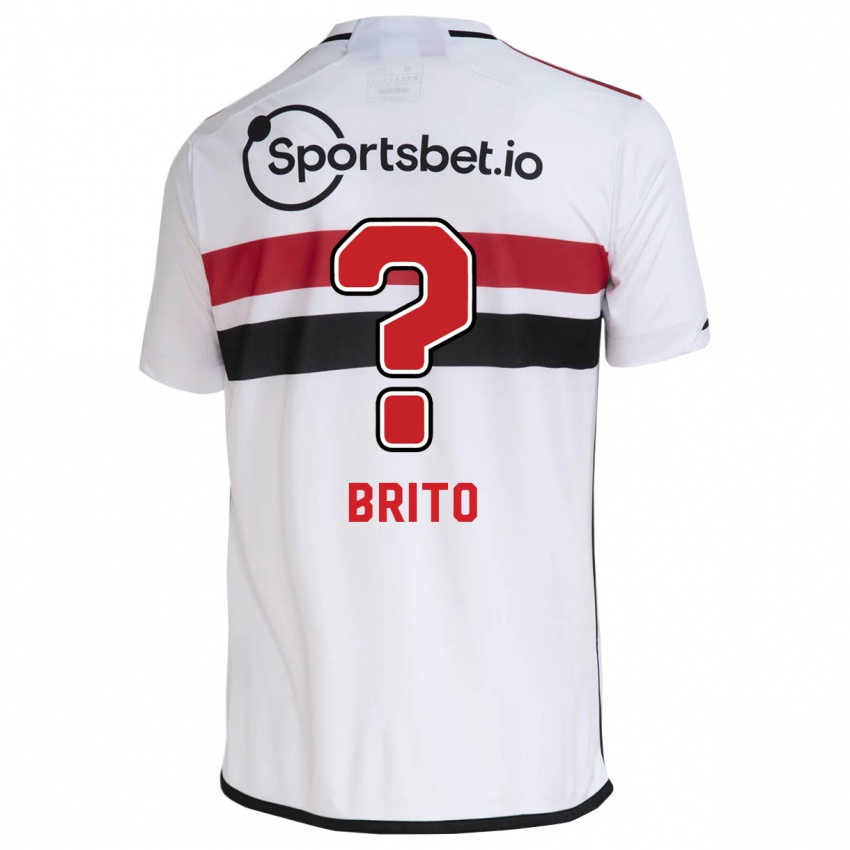 Dzieci Eduardo Brito #0 Biały Domowa Koszulka 2023/24 Koszulki Klubowe