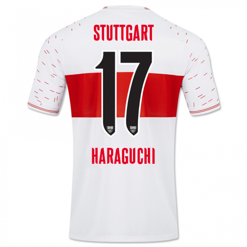 Dzieci Genki Haraguchi #17 Biały Domowa Koszulka 2023/24 Koszulki Klubowe