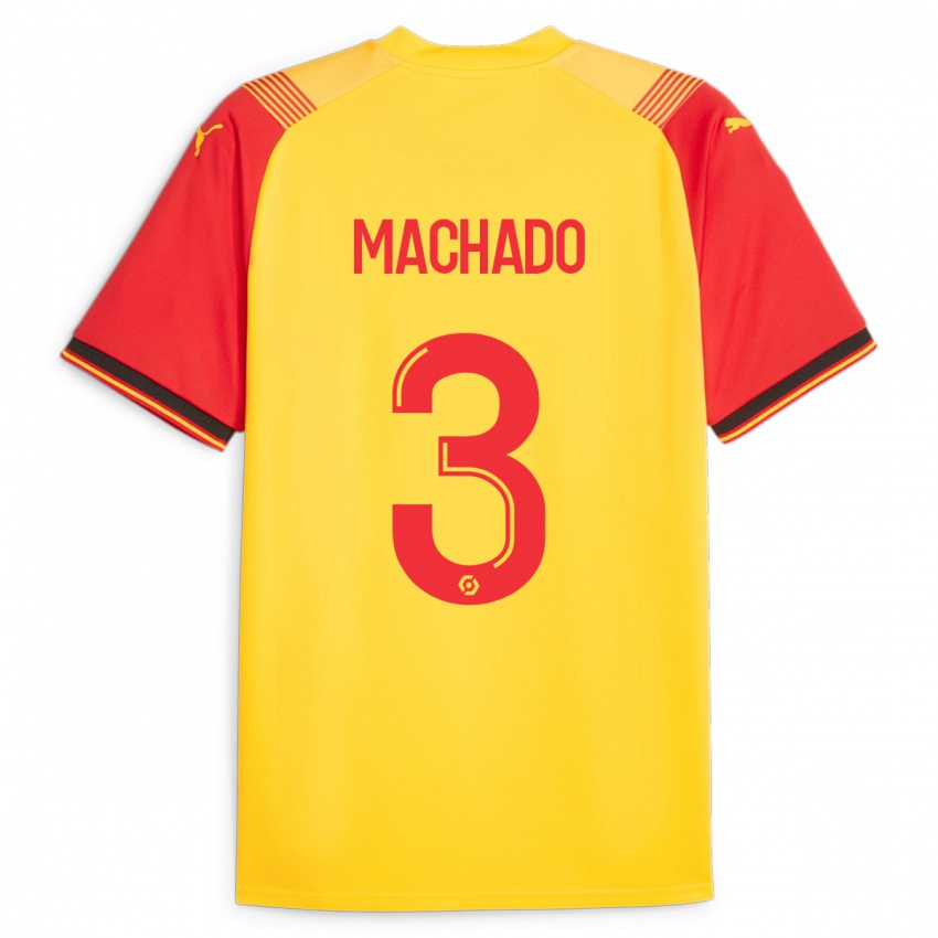 Dzieci Deiver Machado #3 Żółty Domowa Koszulka 2023/24 Koszulki Klubowe