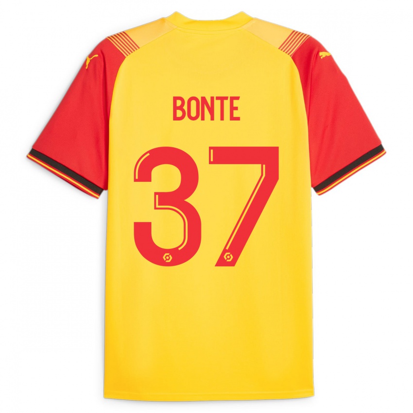 Dzieci Nolan Bonte #37 Żółty Domowa Koszulka 2023/24 Koszulki Klubowe