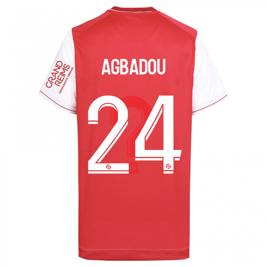 Dzieci Emmanuel Agbadou #24 Czerwony Domowa Koszulka 2023/24 Koszulki Klubowe