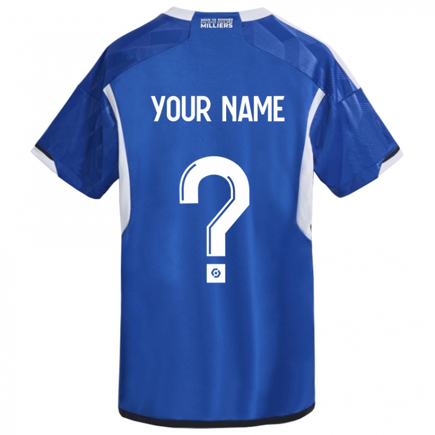 Dzieci Twoje Imię #0 Niebieski Domowa Koszulka 2023/24 Koszulki Klubowe