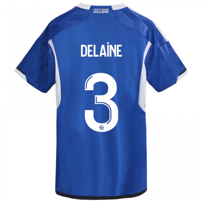 Dzieci Thomas Delaine #3 Niebieski Domowa Koszulka 2023/24 Koszulki Klubowe